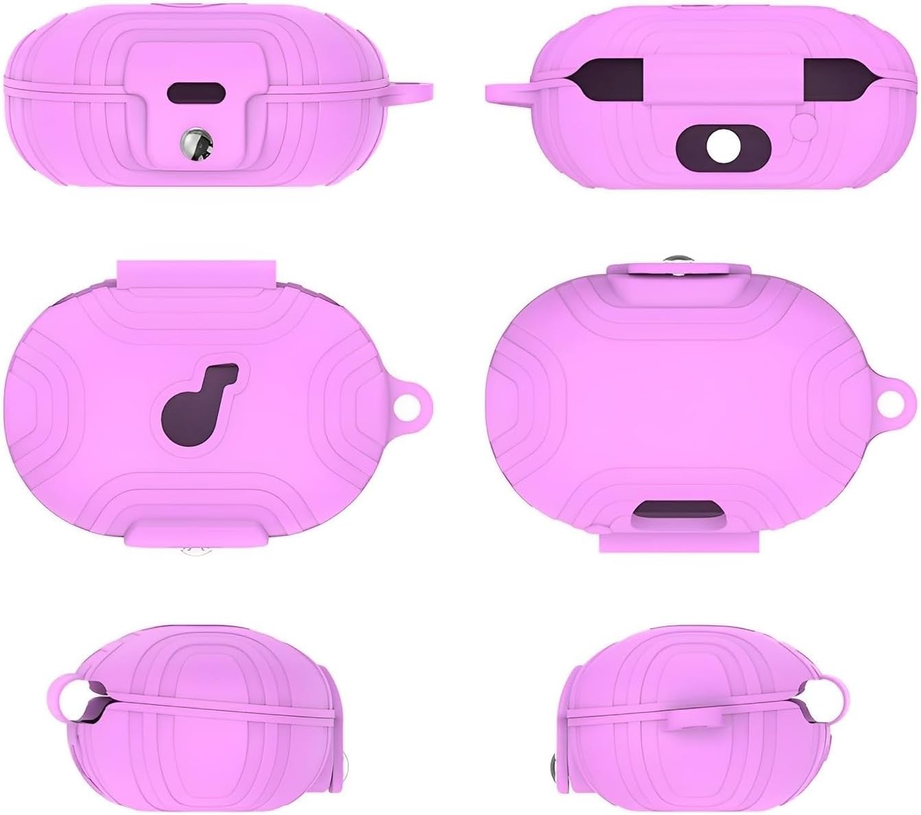 SKPY Safety Lock Shock-Absorption Protective Case Compatible with Anker Soundcore Space A40 with Carabiner Protective Cover for Boys Girls Womens Mens Teens image 5