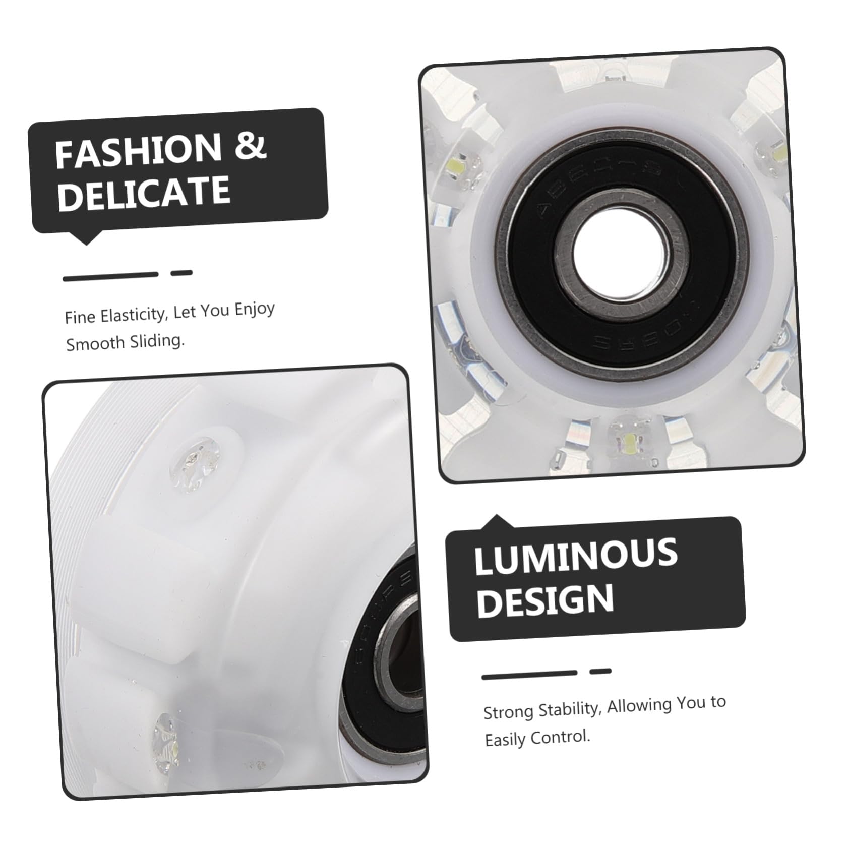 Ruedas Luminosas para Patines con Seis Luces, Pu