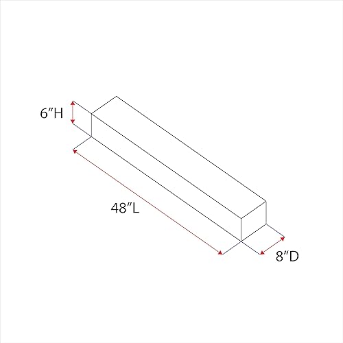 Miniatura 3 de URBANDI Modern Fireplace Mantel, Contemporary, Floating Mantle, Shelf, Hand Crafted, (Brown, 48Lx6Hx8D)