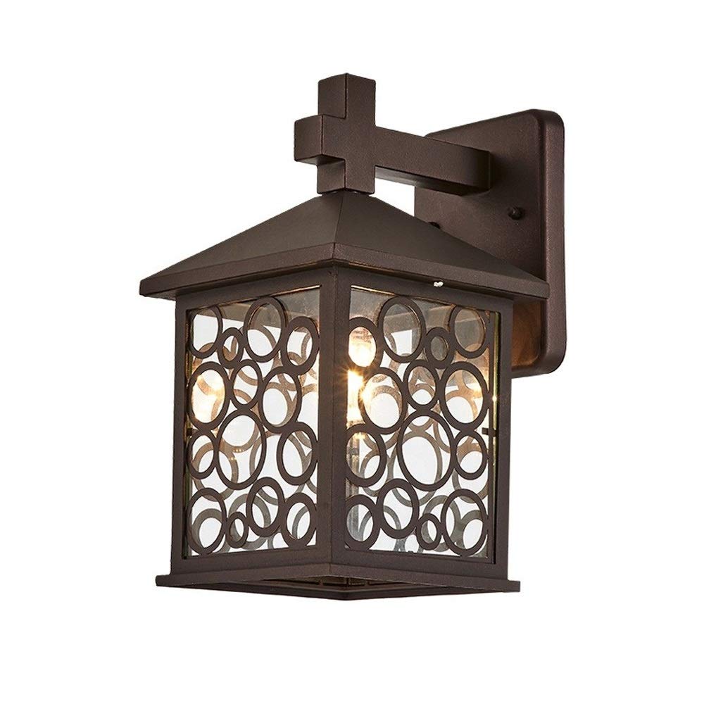 Applique murale étanche E27 en aluminium et verre de style antique européen
