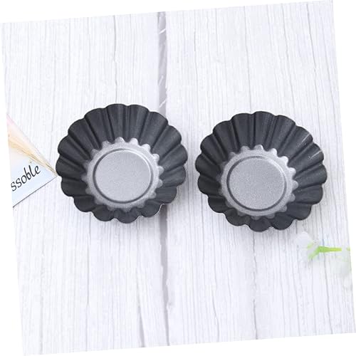 Miniatura 3 de FUOYLOO 12 moldes para tartaletas para hornear huevos, mini moldes de tarta de huevo de 2 pulgadas para hornear moldes de tartaleta mini molde