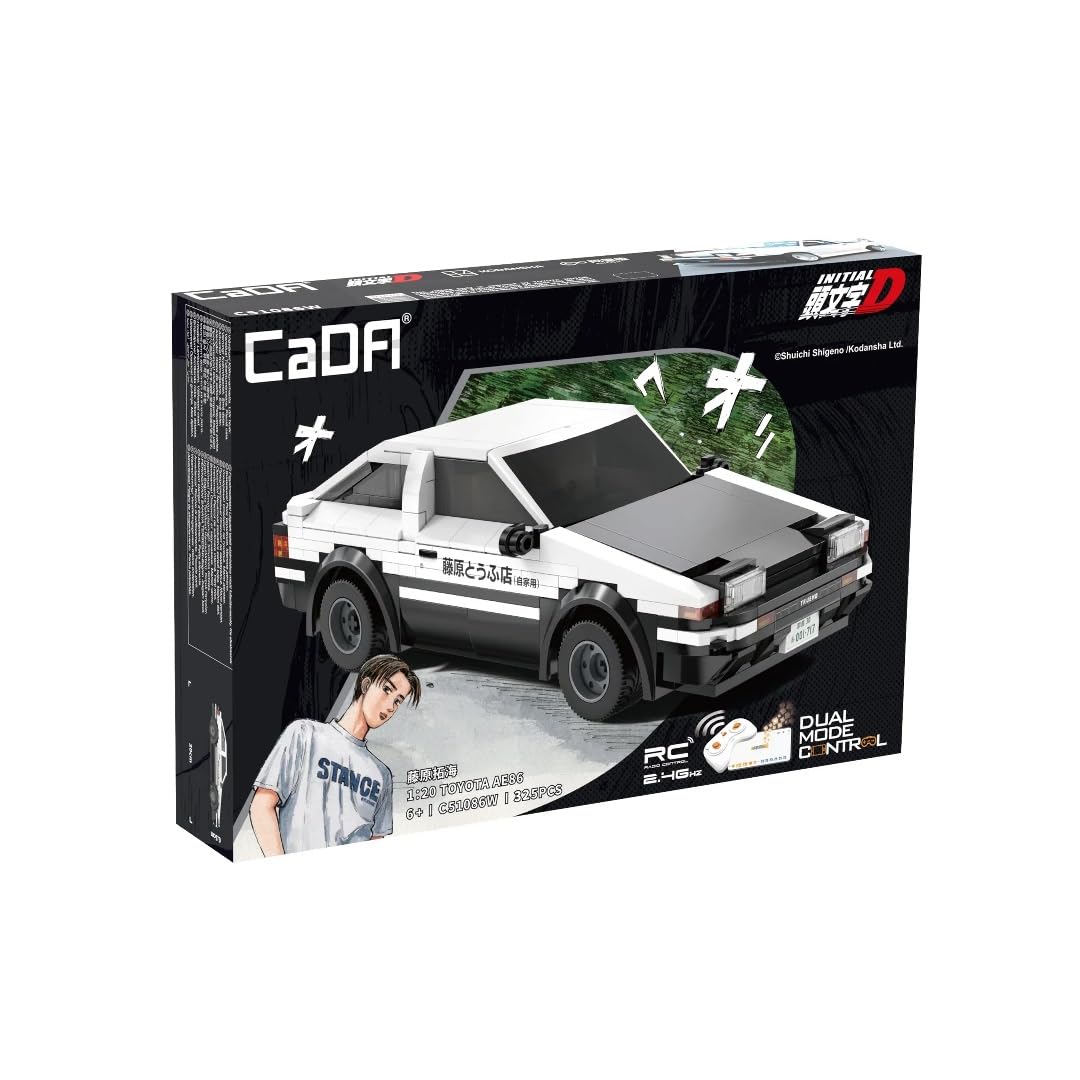 CaDA C51086W Initial D: Toyota AE86 Trueno 1:20 RC Brick Model 325pcs