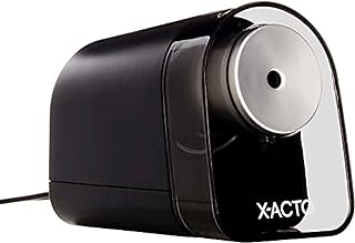 X-ACTO Pencil Sharpener, XLR Electric Pencil Sharpener, Pencil Saver, SafeStart Motor, Black, 1 Count