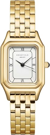 Rosefield Women's Watch The Small Edit Gold Round Case - Black Dial 26BSG-268