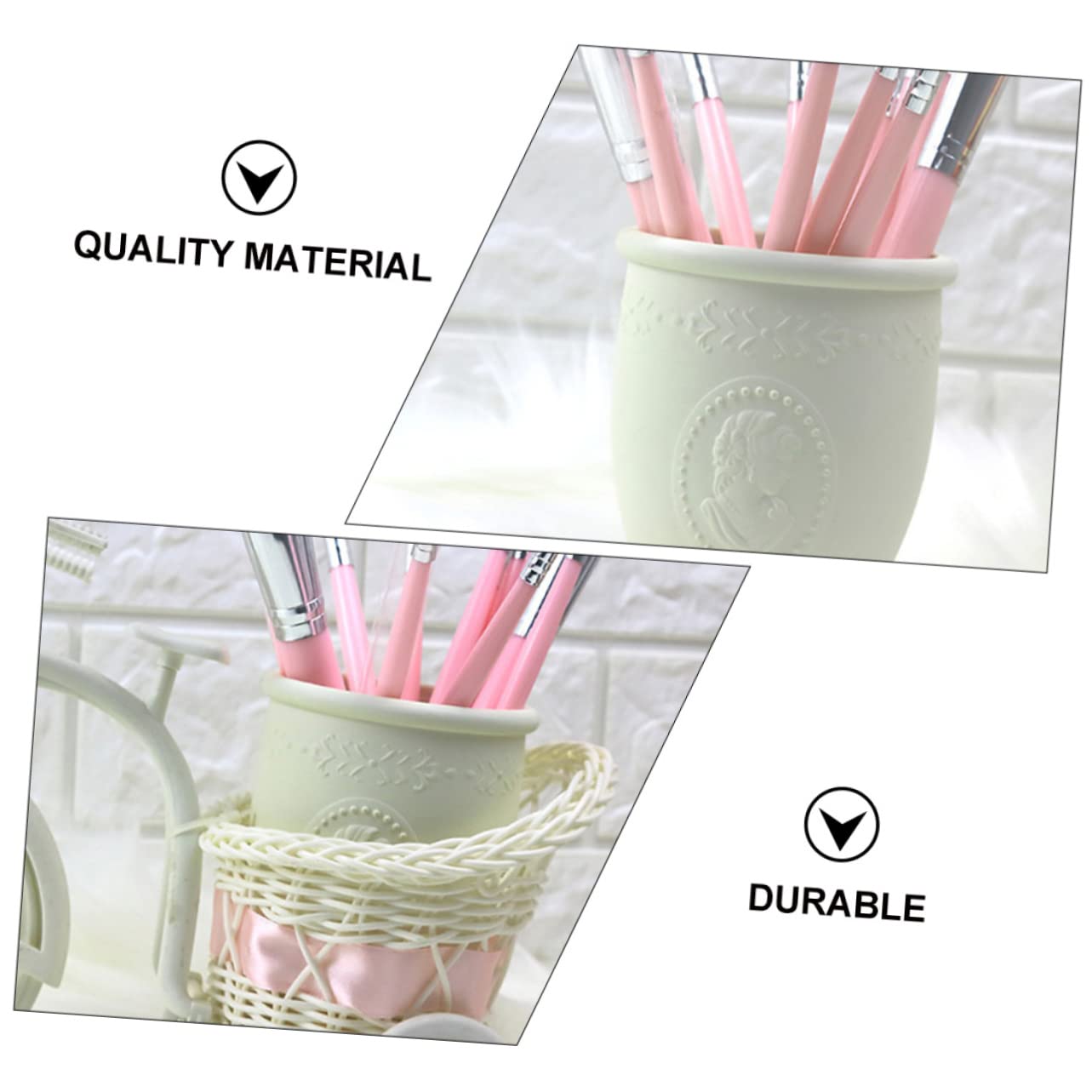 NUOBESTY 3pièces Support De Bureau Pour Stylo Organisateur De Table Pour Pinceaux De Maquillage Rangement Créatif Pour Articles De Bureau Pour Décoration De Et