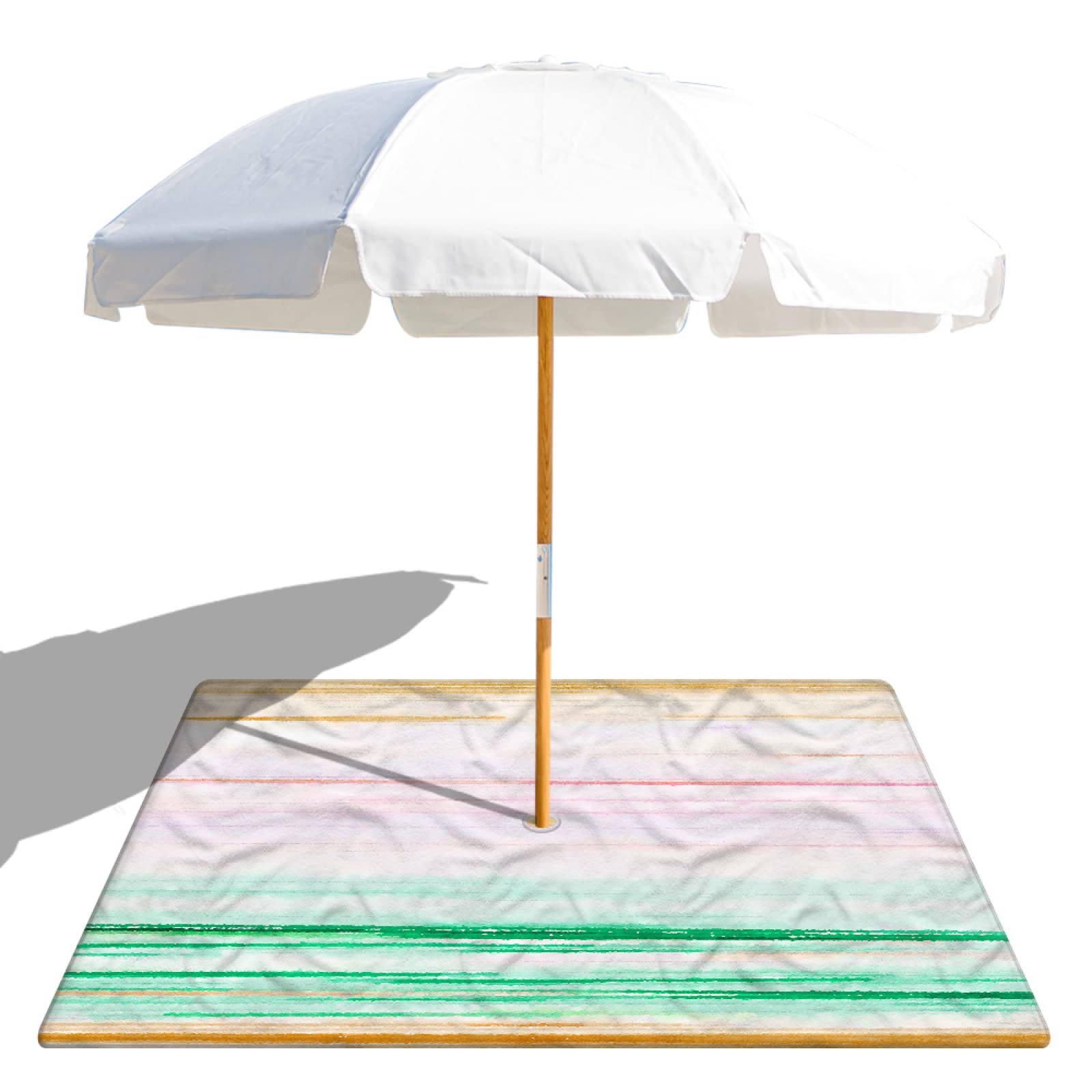 Estera De Pícnic Alfombra De Playa Manta Playa Estera De Playa Color Line Clause Almohadilla Para Sombrilla De Playa Agujero De 8 Cm Más Botón A Presión Almohadilla De Playa De Terciopelo De Doble Car