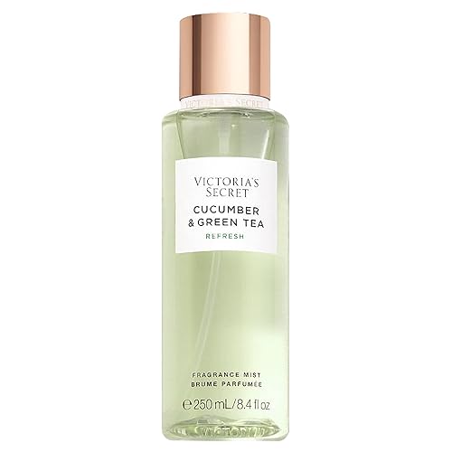 Victoria's Secret Pepino y té verde en bruma corporal para mujer, perfume con notas de pepino y té verde, spray corporal para mujer, fragancia