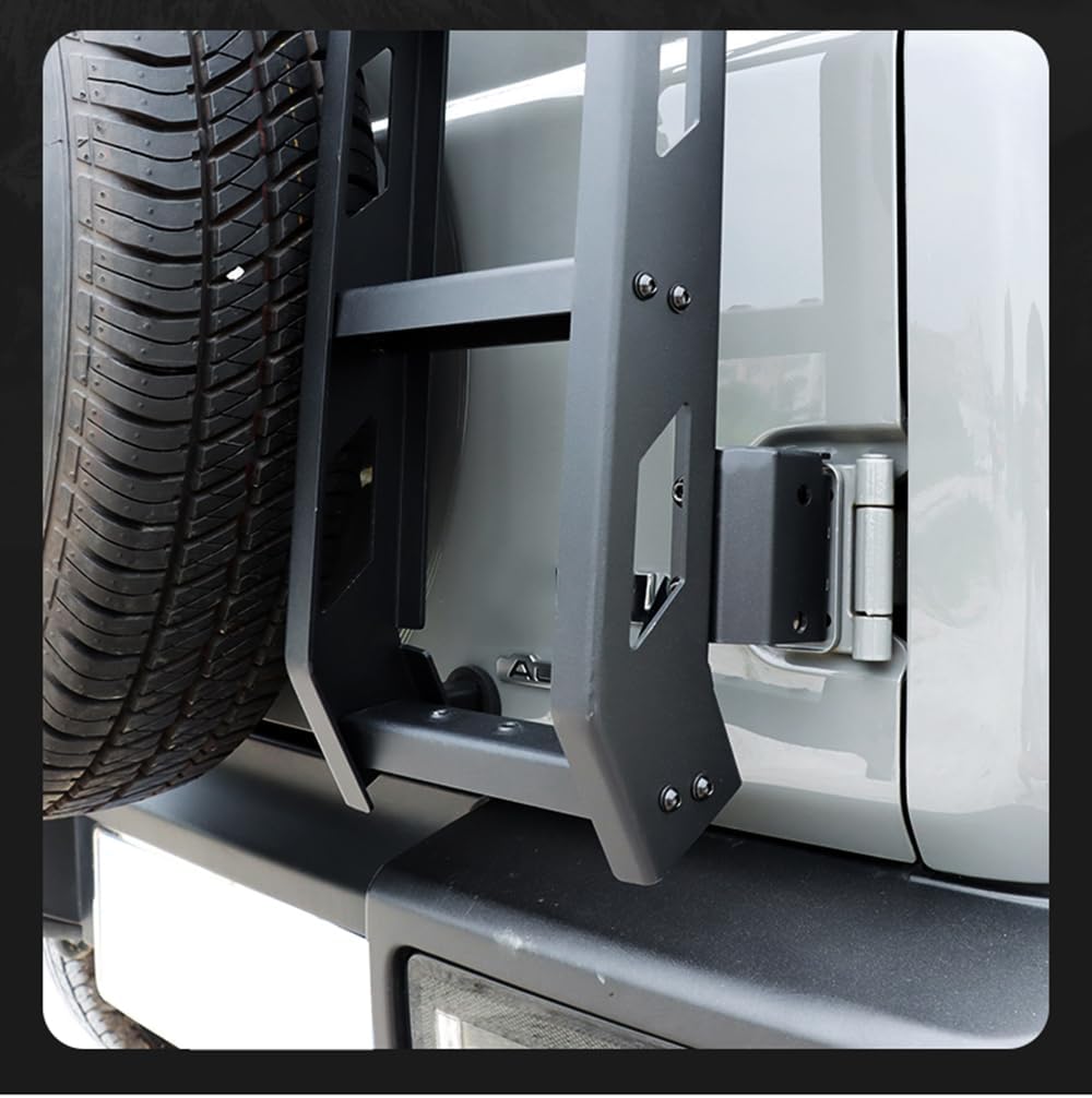 Exterior Accessories Metal Iron Tailgate Tail Gate Climbing Ladder Compatible with Suzuki Jimny 2019+ (Style A)
