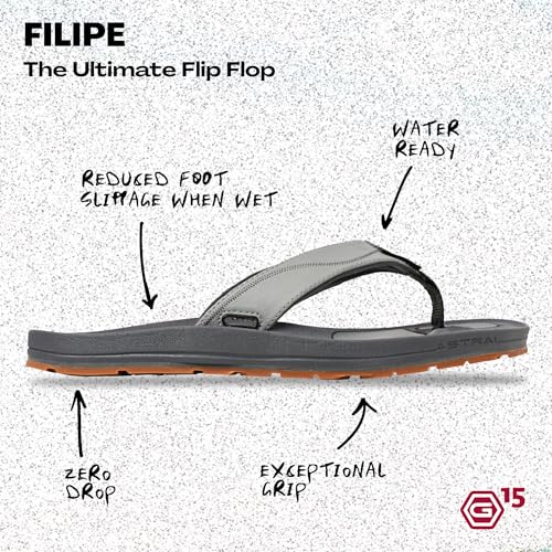 Image of Astral Men's Filipe Flip-Flops - Lightweight, Comfortable Sandals for Water Sports & Casual Wear