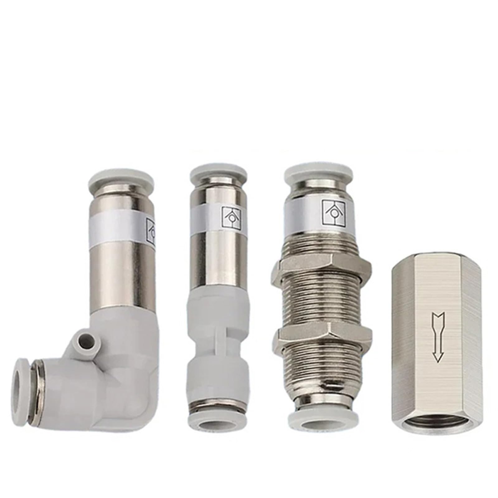 Valvola di ritegno pneumatica 6mm 8mm 10mm 1/4 3/8 1/2 Valvola di Non Ritorno in Una Via Aria Valvola in Ottone a Una Via Adattatore for Tubo Aria(Spu-6)