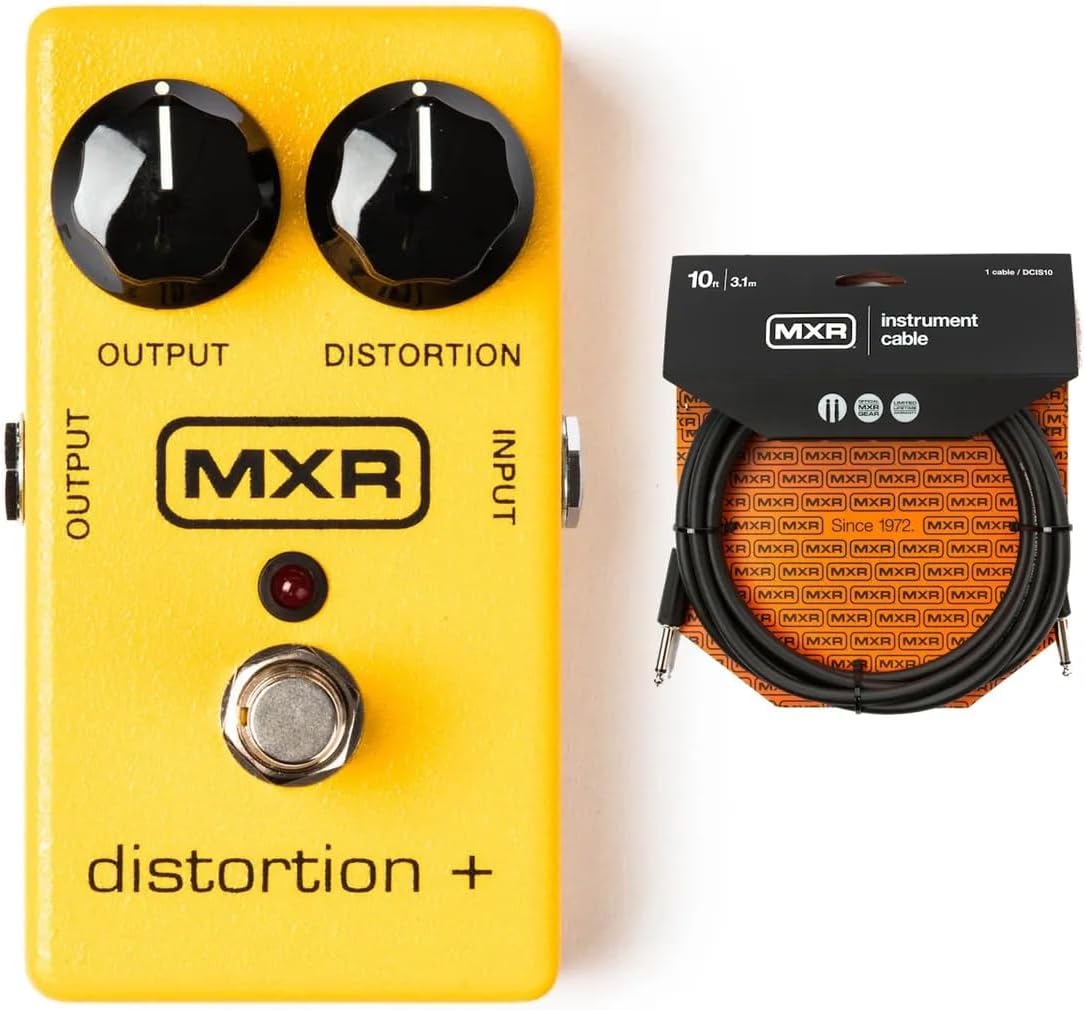 MXR M-104 Distortion + Bundle w/MXR 10ft Instrument Cable