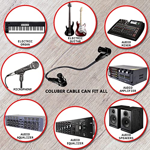 Image of Balanced XLR Cable Right Angle Male to Right Angle Female - 1.5 Feet Black - Pro 3-Pin 90 Degree Microphone Connector for Audio Interface or Mixer for Live Performance & Recording