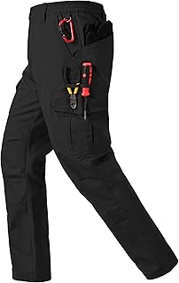 CNBQDD Mens Work Pants Ripstop Waterproof Cargo Pants for Men with 7 Pockets Tactical Hiking Pants
