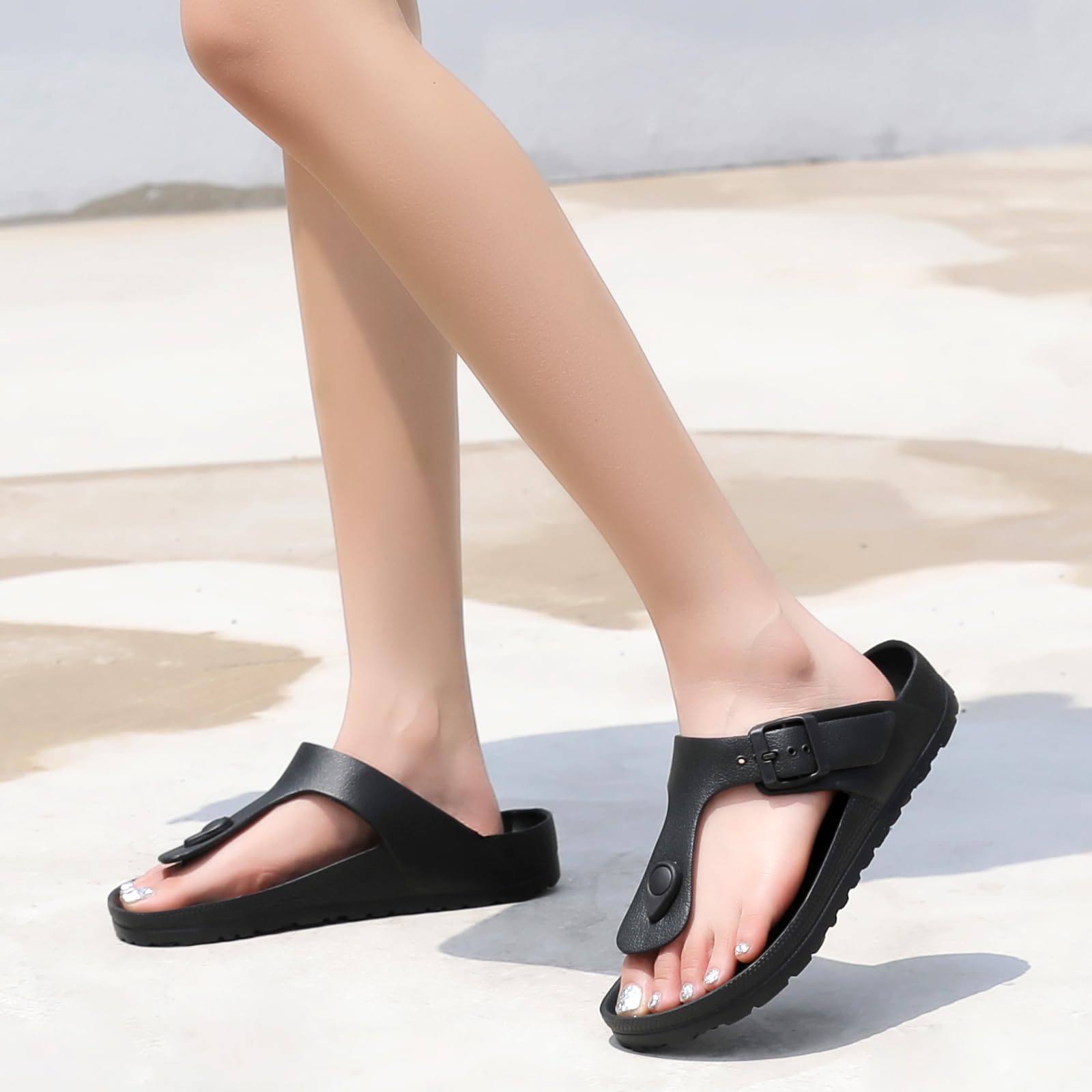 YUHITYGZGS Pantofole Donna Uomo, Flip Flop Estive Da Spiaggia Casa Ciabatte Sportivi Ortopediche Sandalo Giardini Trekking Sandali Morbide Eva Foam Slides Comode Platform Slippers Mules