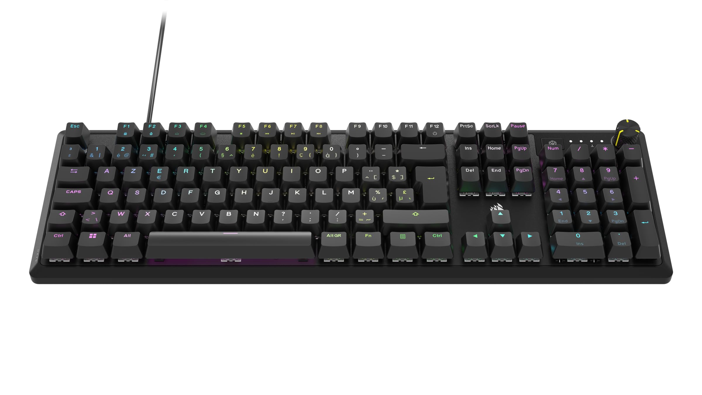 Corsair K70 RGB Core Mechanical Keyboard do gier - RGB LED Backlit - Corsair LineairRed - BE Azerty - Zwart (PC/Mac/Xbox/PlayStation)