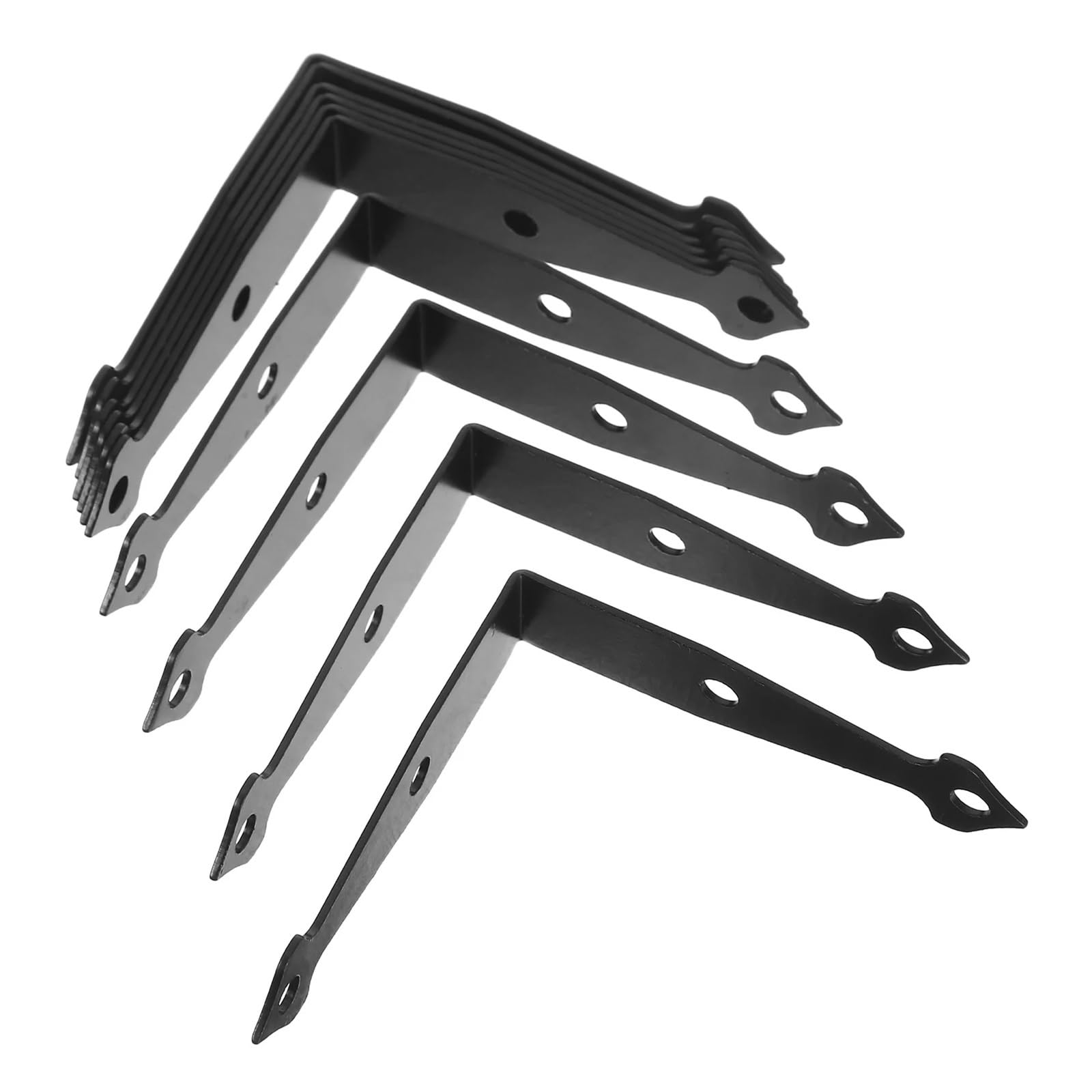 Arrow Shape L Brackets Heavy Duty Metal Shelf Support Corner Braces 12Pcs