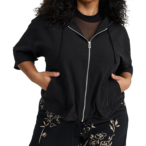 Torrid Women's Plus Size Coat - Cropped Cotton Zip Hoodie