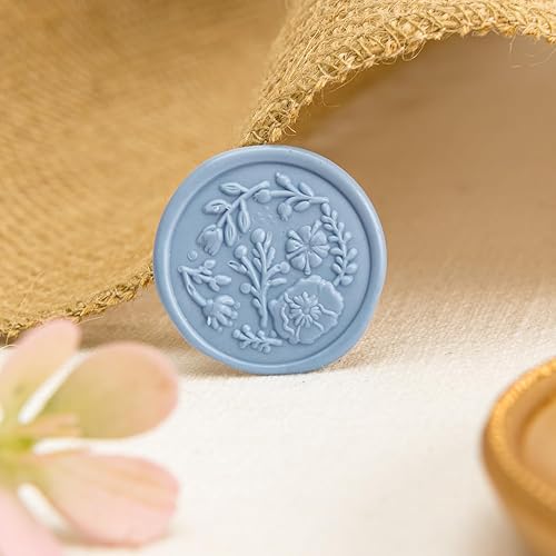 Miniatura 5 de 50 calcomanías de sello de cera azul para boda, cumpleaños, baby shower, Acción de Gracias, invatación, negocios, etc