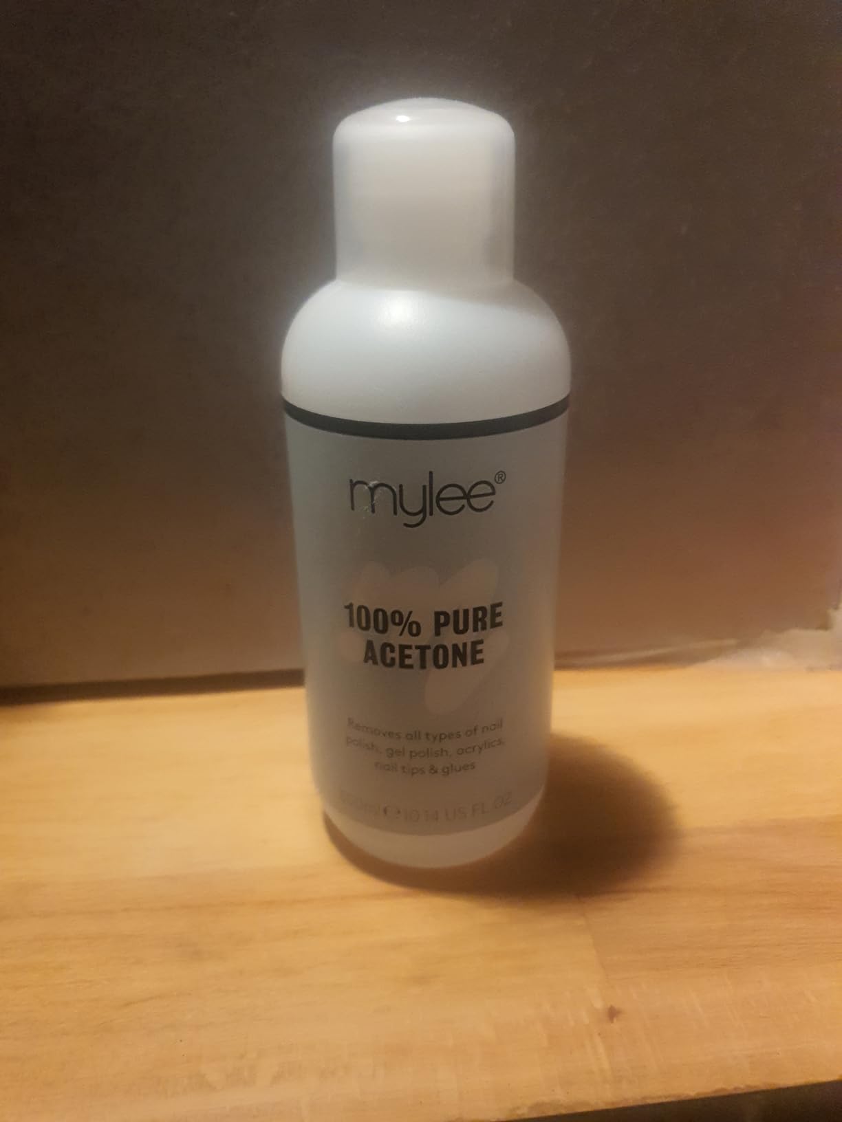Dissolvant Ongles Acétone Pure 100% - Enlève Vernis Gel UV/LED - Flacon 300 Ml