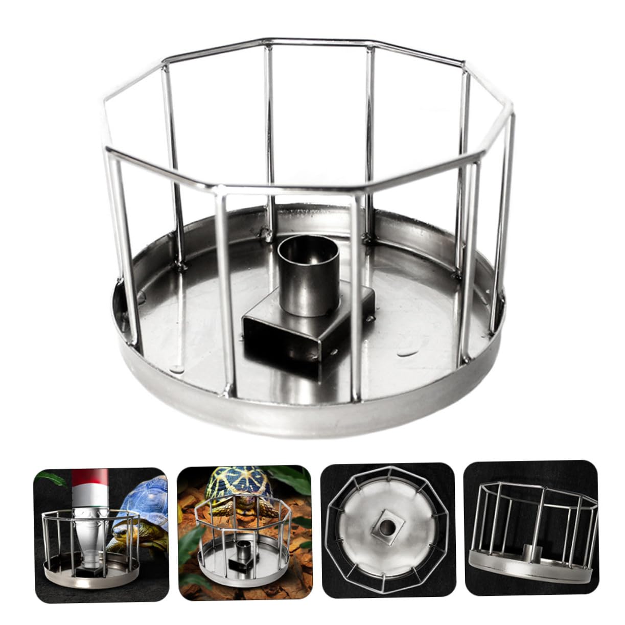 TOYANDONA Fuente De Agua Potable Automática Bebedero para Reptiles Comedero para Tortugas Barba De Dragón De Acero Inoxidable para Terrario