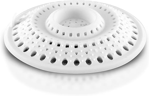 Miniatura 8 de Colector de pelo autosellante para múltiples tamaños de drenaje, blanco (paquete de 2)