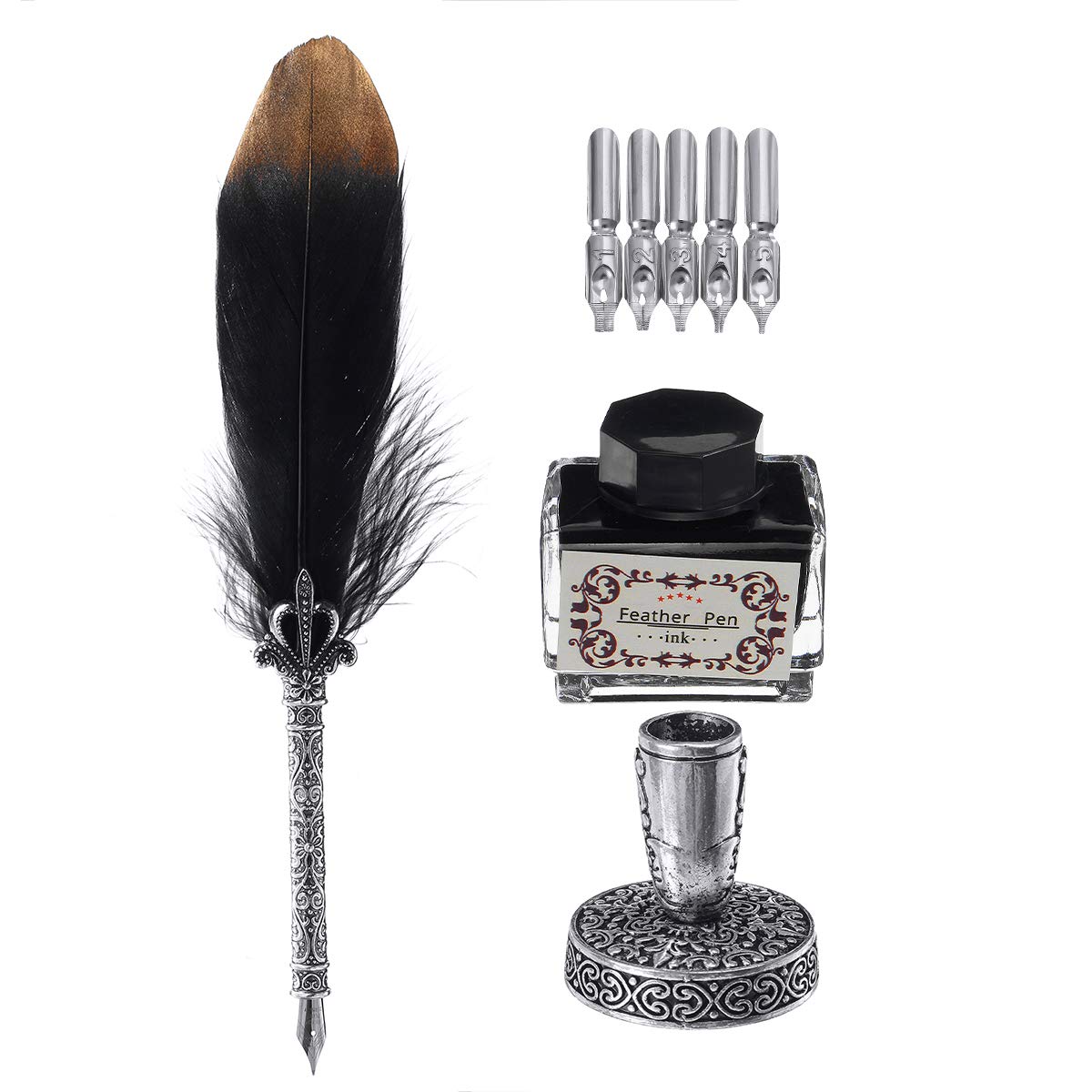 VIDOO Retro Feder Quill Dip Füllfederhalter Tinte Set Schreibfunktion Für Signatur Signning Pen