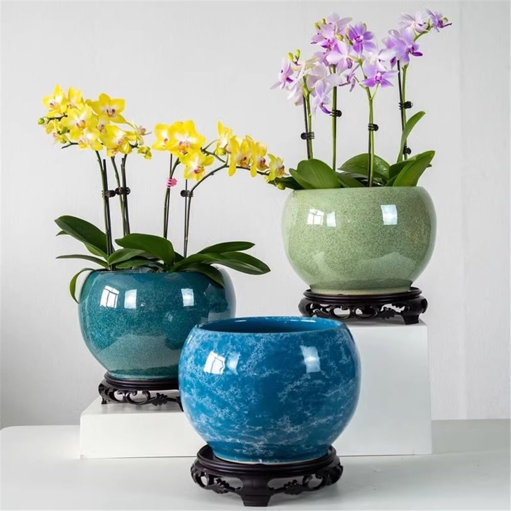 doniczki Doniczka Nordic Flower Pot Prosta do wnętrz Ceramiczna z podstawą Sferyczna Duża doniczka doniczki ceramiczne