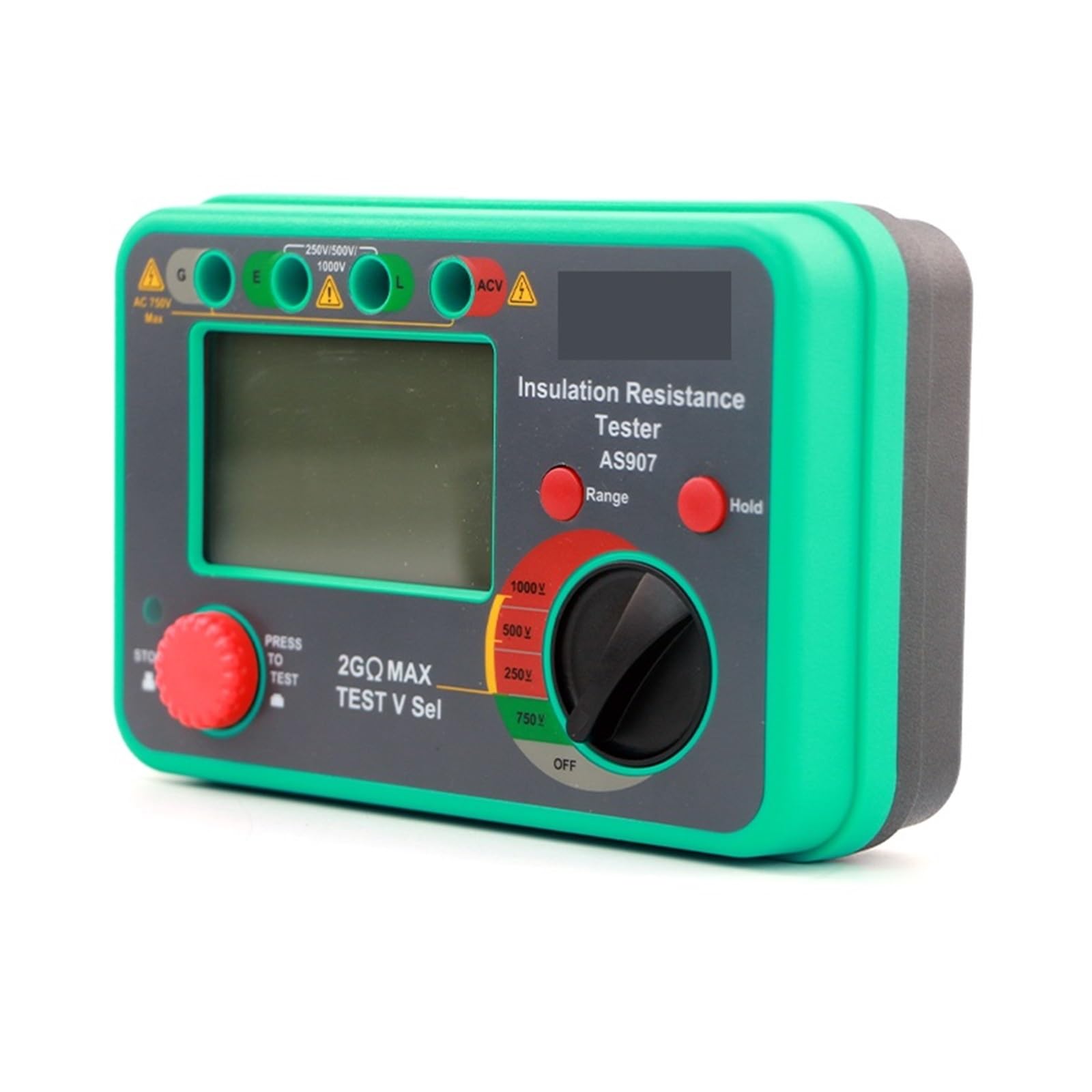 Analizzatore di reti elettriche, AS907 Tester di isolamento Misuratore resistenza digitale 1000V 2000Mohm