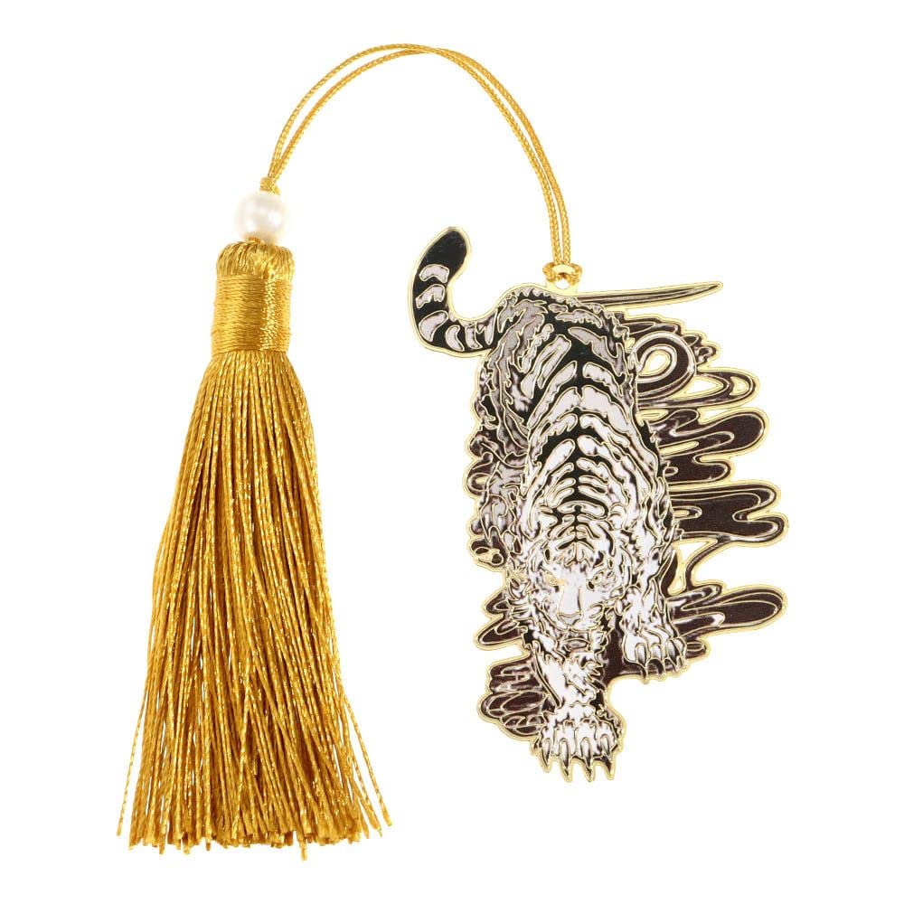Lesezeichen Chinesischer Stil Retro-mythisches Lesezeichen mit Quaste Creative Metall Hohl-Drache-Tiger-Buch-Clip-Student-Geschenk-Bürobedarf lesezeichen Kinder (Color : Style 10)