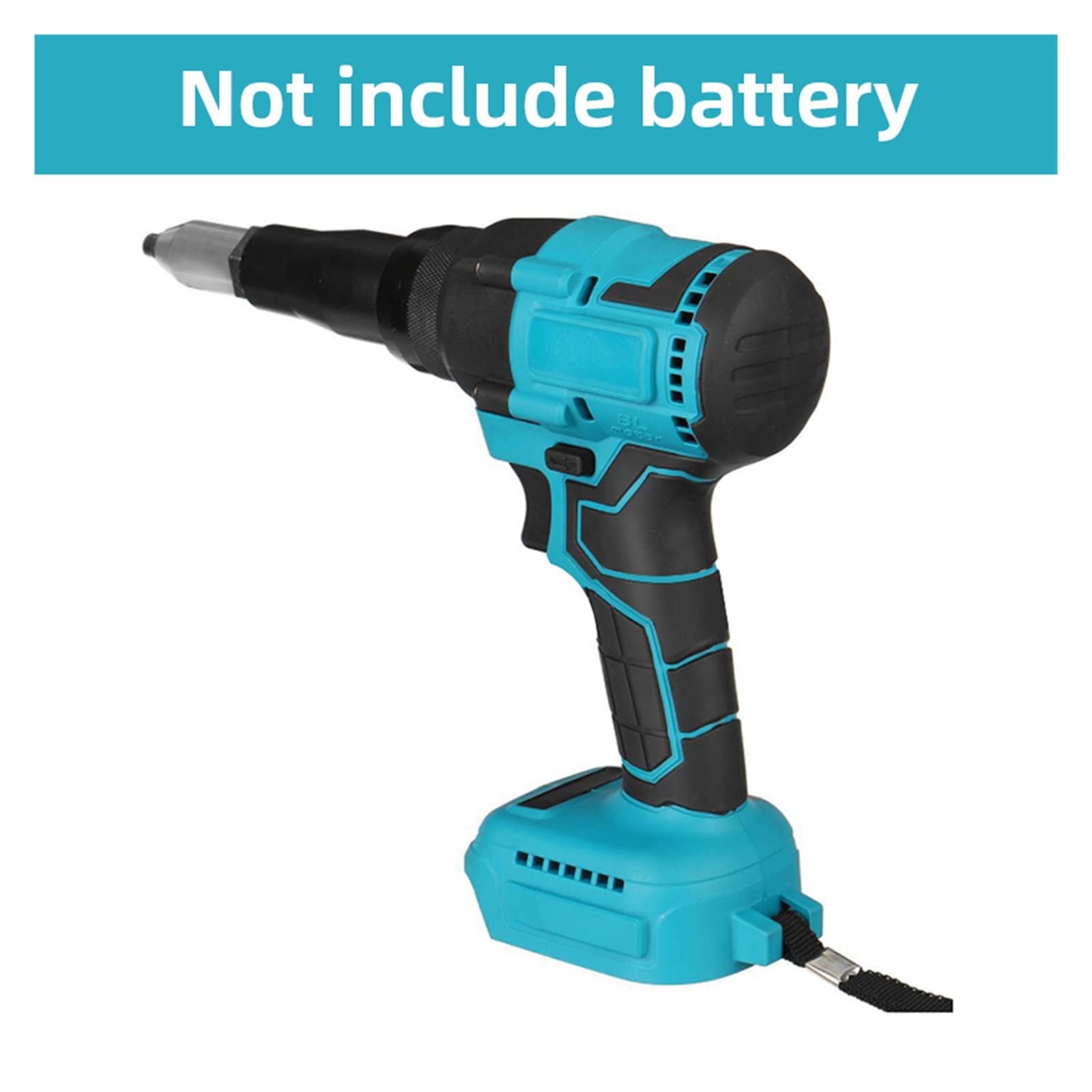 Bezprzewodowy elektryczny pistolet do nitowania elektronarzędzia domowe śrubokręt 2.4-4.8mm z diodą LED do akumulatora 18V (brak w zestawie) Łatwy w użyciu dla początkujących i profesjonalist