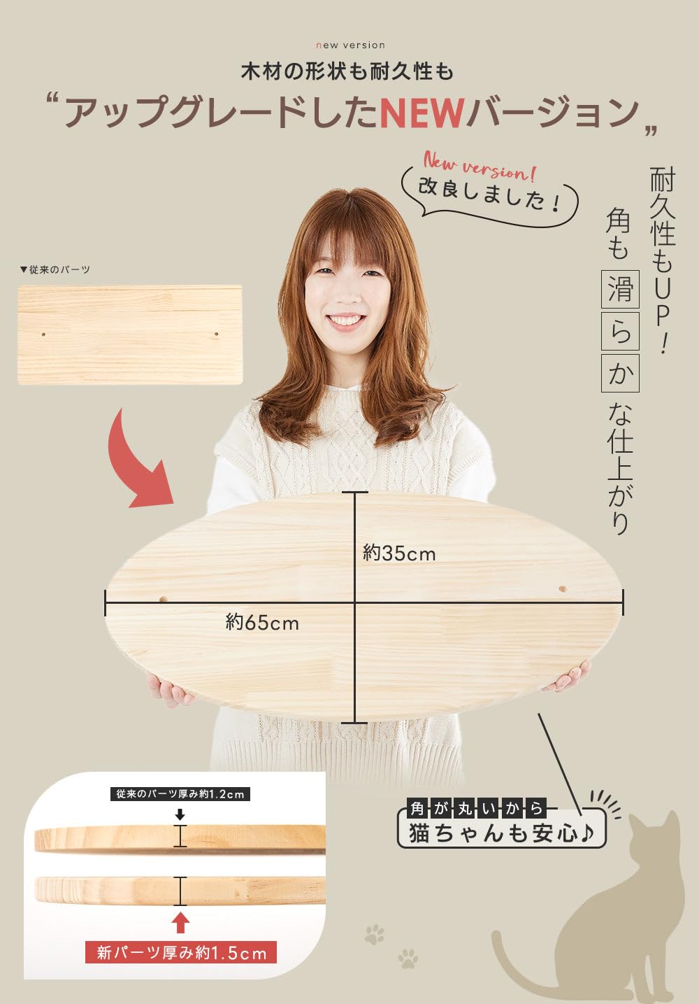 Amazon | [SUMIKA 突っ張り 型 木製 キャットタワー 専用 木製ブリッジ