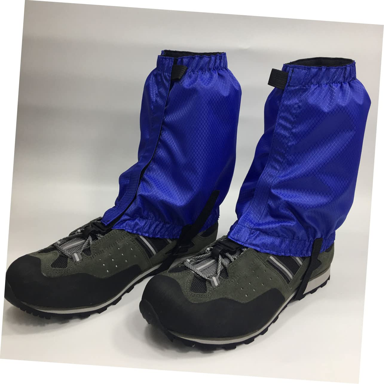 Parliky 1 Pair Snow Foot Cover for Hiking Waterproof Ankle Gaiters Elastic Cord Snap Fastener for Men