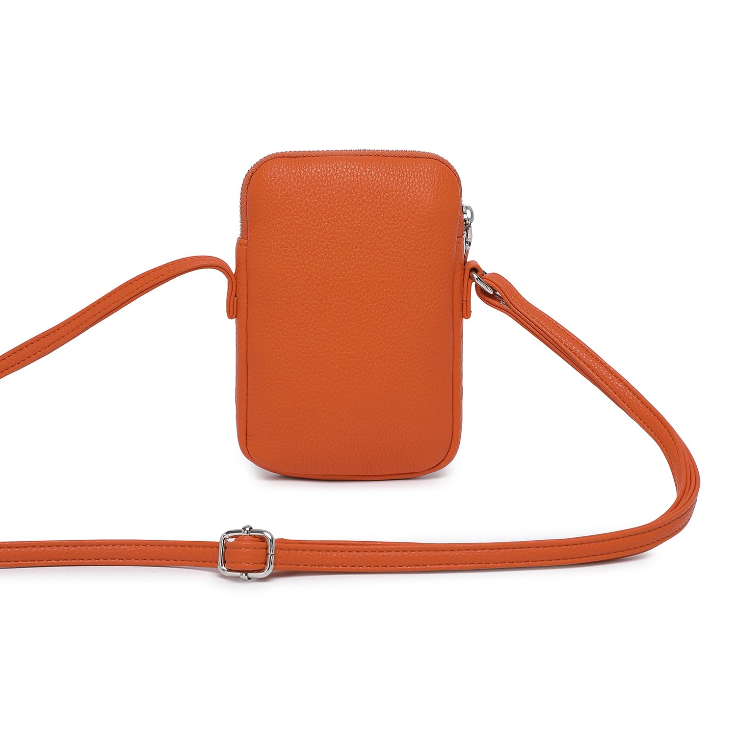 Skóra PU mała torebka crossbody zamek błyskawiczny torba na telefon komórkowy mini torebka na ramię portfel smartfon (Sandy/Pu)
