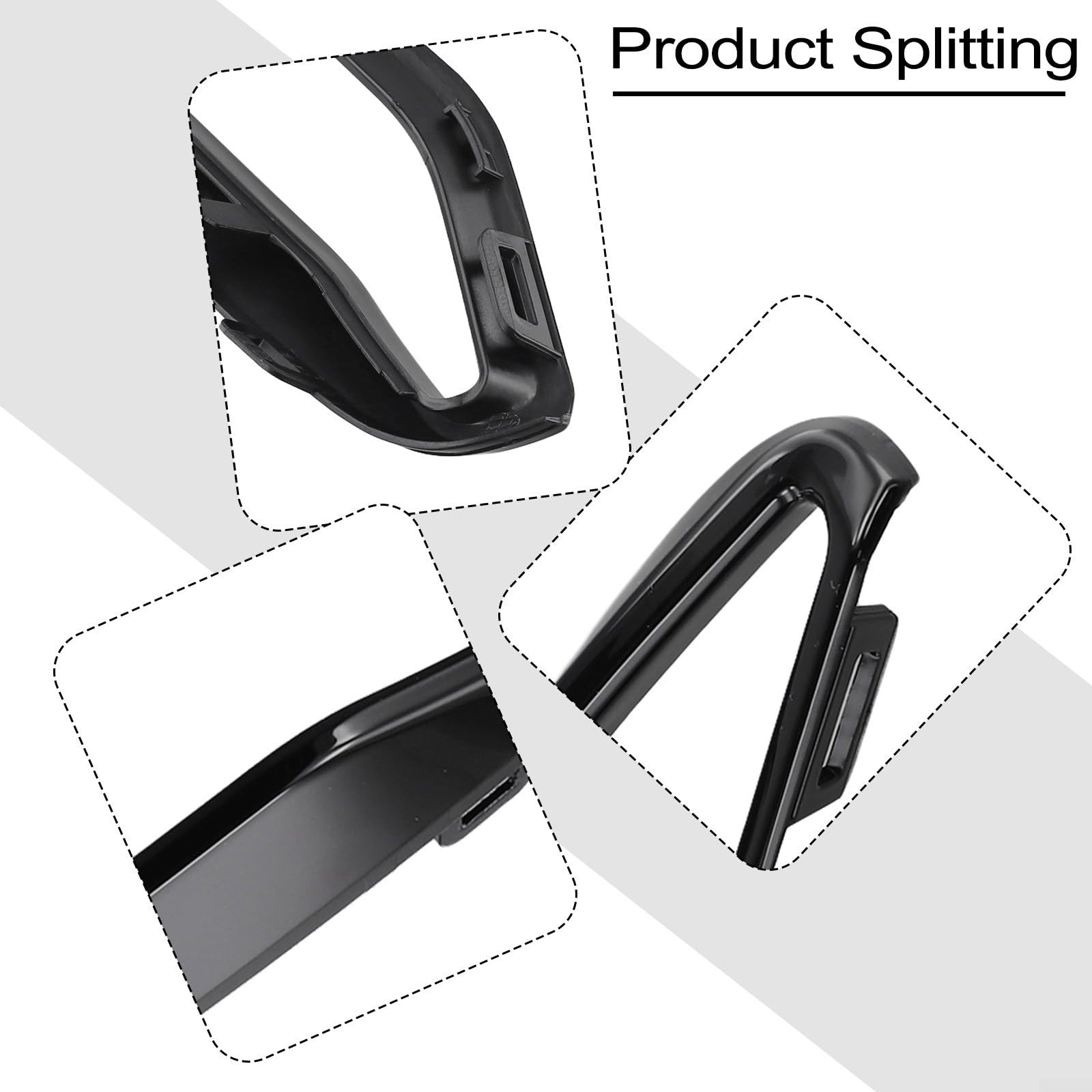 Par de molduras de rejilla lateral para parachoques delantero, para BMW Serie 3 G21 M340i (OEM 51118093301), kit de acento de guardabarros exterior negro