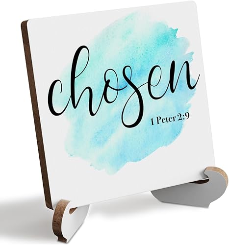 Letrero decorativo inspirador con versículo bíblico para mujeres y hombres, regalos cristianos, acuarela, 1 Pedro 29, placa de madera, letrero disponible en Yaxa Peru