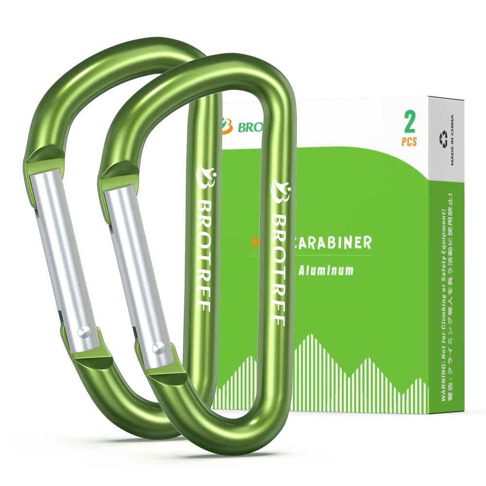 Brotree Mały Karabińczyk z Makrętką Karabińczyk Blokujący - 6cm Aluminiowe Kształt D