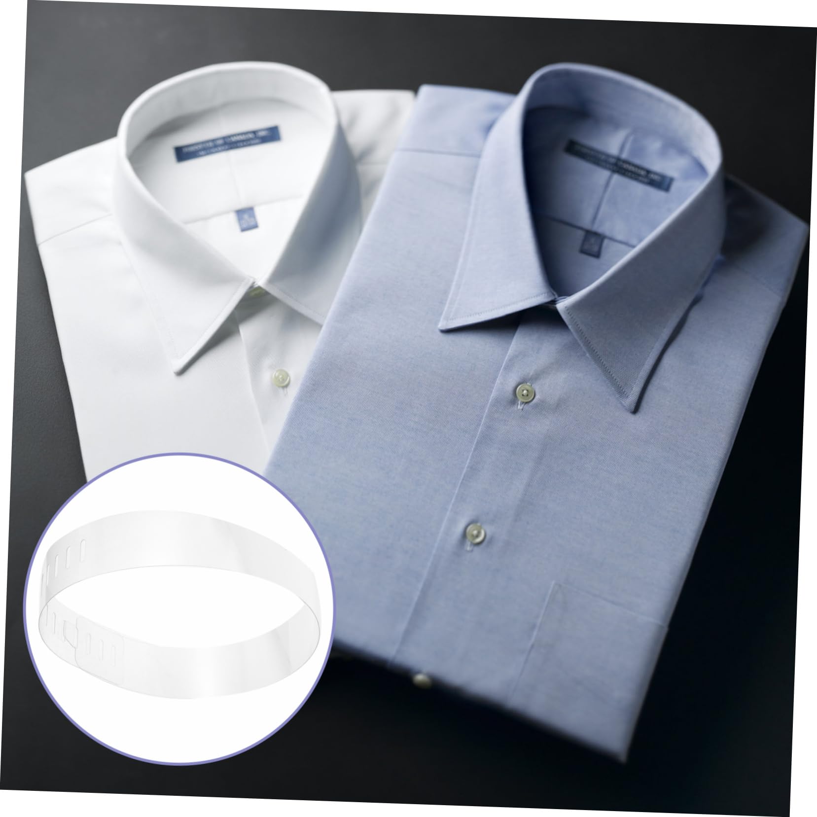 100 Piezas Collar De Pvc Para Cuello De Camisa Soporte De Plástico Para Camisas Transparente De Hombre y Mujer Moldeador De Cuello