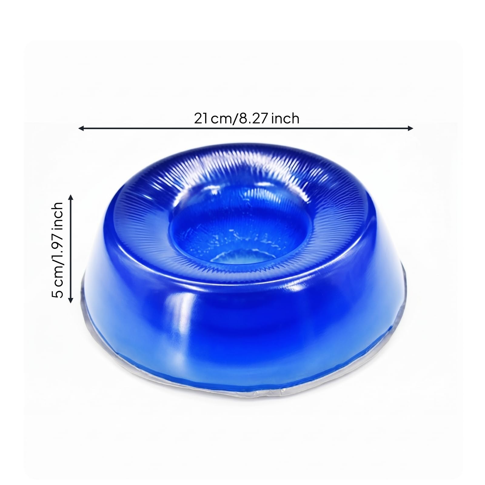 Gralara Coussin Annulaire Silicone Translucide Matériel Médical Surface Lisse Aide Médicale, Bleu, 210 50mm Cercle Intérieur 80mm