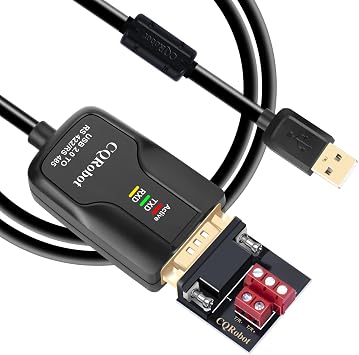 CQRobot USB to RS422/RS485 Serial Port Converter Adapters Cable with Status Indicator, FTDI FT232 Chip, 15kV ESD and 600W Surge Protection, Support 32 Nodes, 1.2 Meters, for Windows 10 8 7 XP Mac.