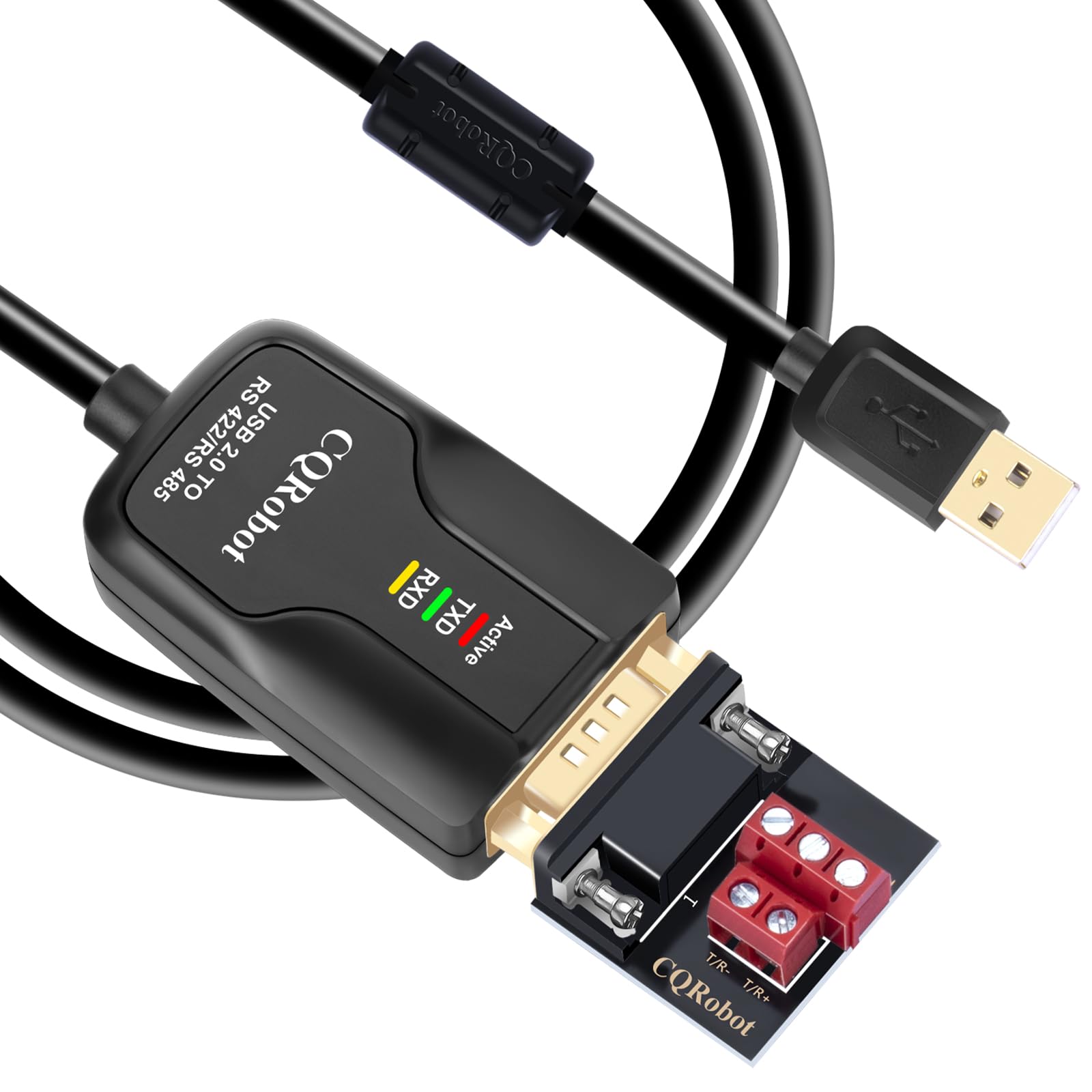 CQRobot 7,2 Piedi USB a RS422 o RS485 Porta Seriale Convertitore Adattatore Cavo Con Chip FTDI FT232. Supporta Windows 10 8 7 XP Mac. 600W-SPD, 15KV-ESD, Controllo Automatico I/O, Supporto 32 Nodi.