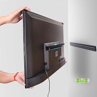 Antimbee Studless Drywall TV Mount for 13-55 Inch TVs - No Stud No Drill Bracket, 100 lbs Capacity, VESA 400x400, Bubble Level Included