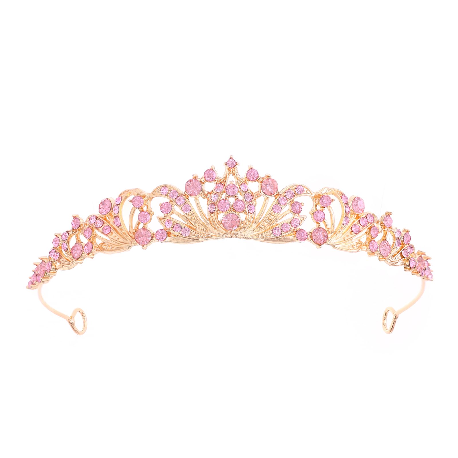 Pink Tiara Crown for Women Wedding Tiaras for Bride Princess Crowns and Tiaras for Girl Rhinestone Crowns for Birthday Halloween Cosplay Christmas Party Prom Gifts