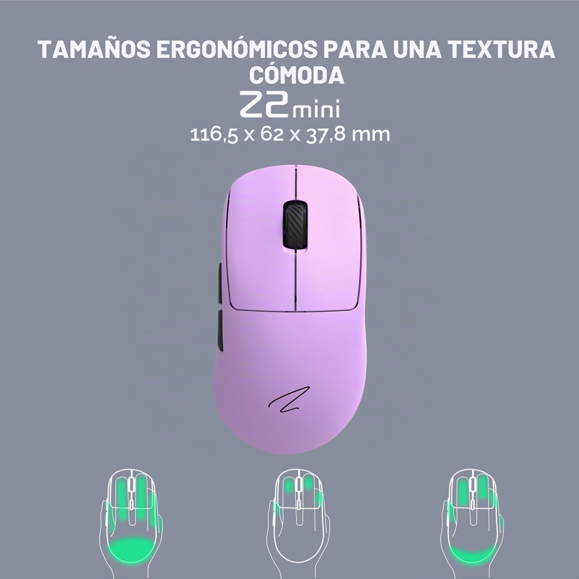 Z2 - Ratón inalámbrico para juegos Bluetooth PAW3395, tasa de sondeo 8K-30K DPI, sensor TTC, 3 modos de conexión, 400 horas de batería, ultraligero
