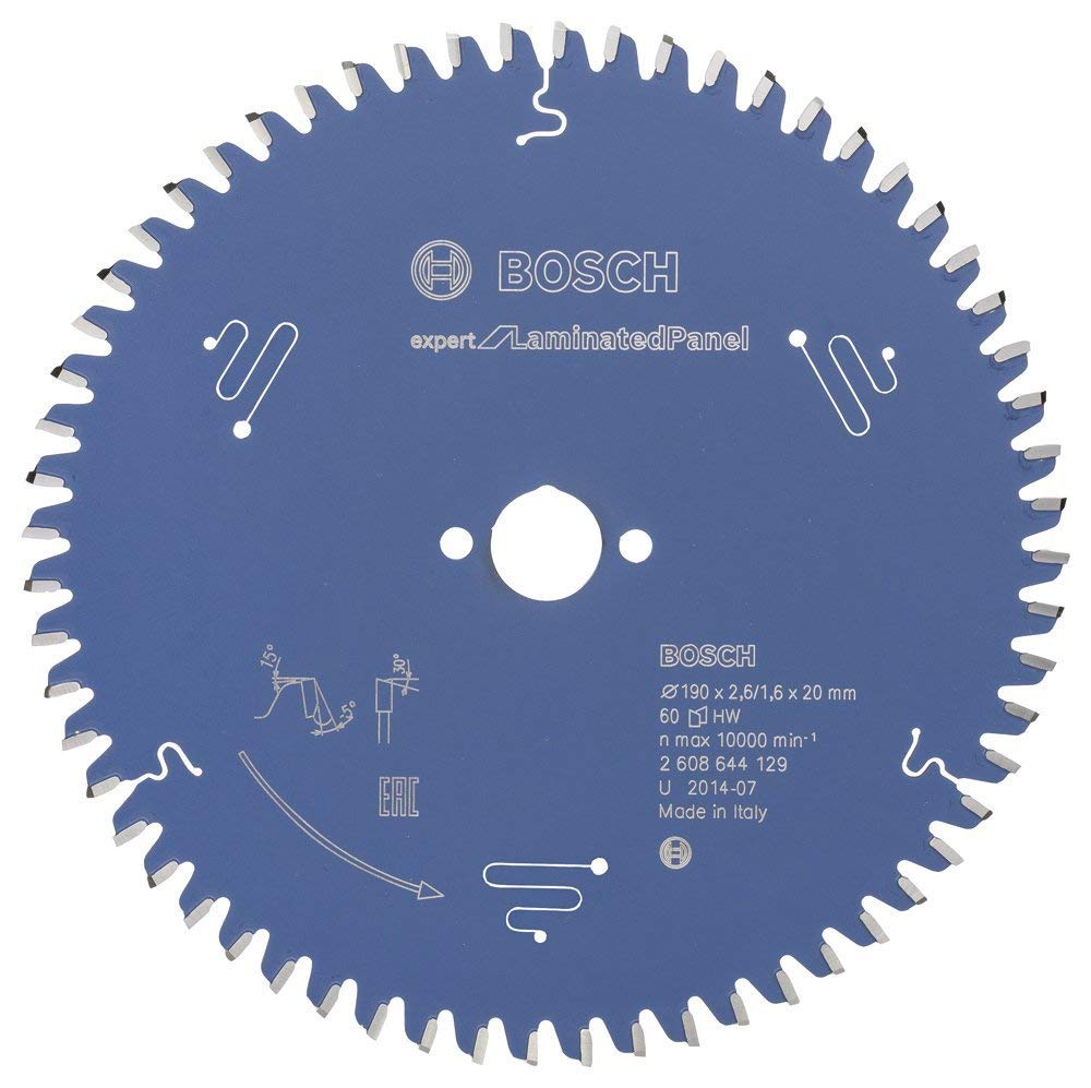 Bosch Accessories 2608644129 Lame de scie circulaire expert for laminated panel 190 x 20 x 2,6 mm 60