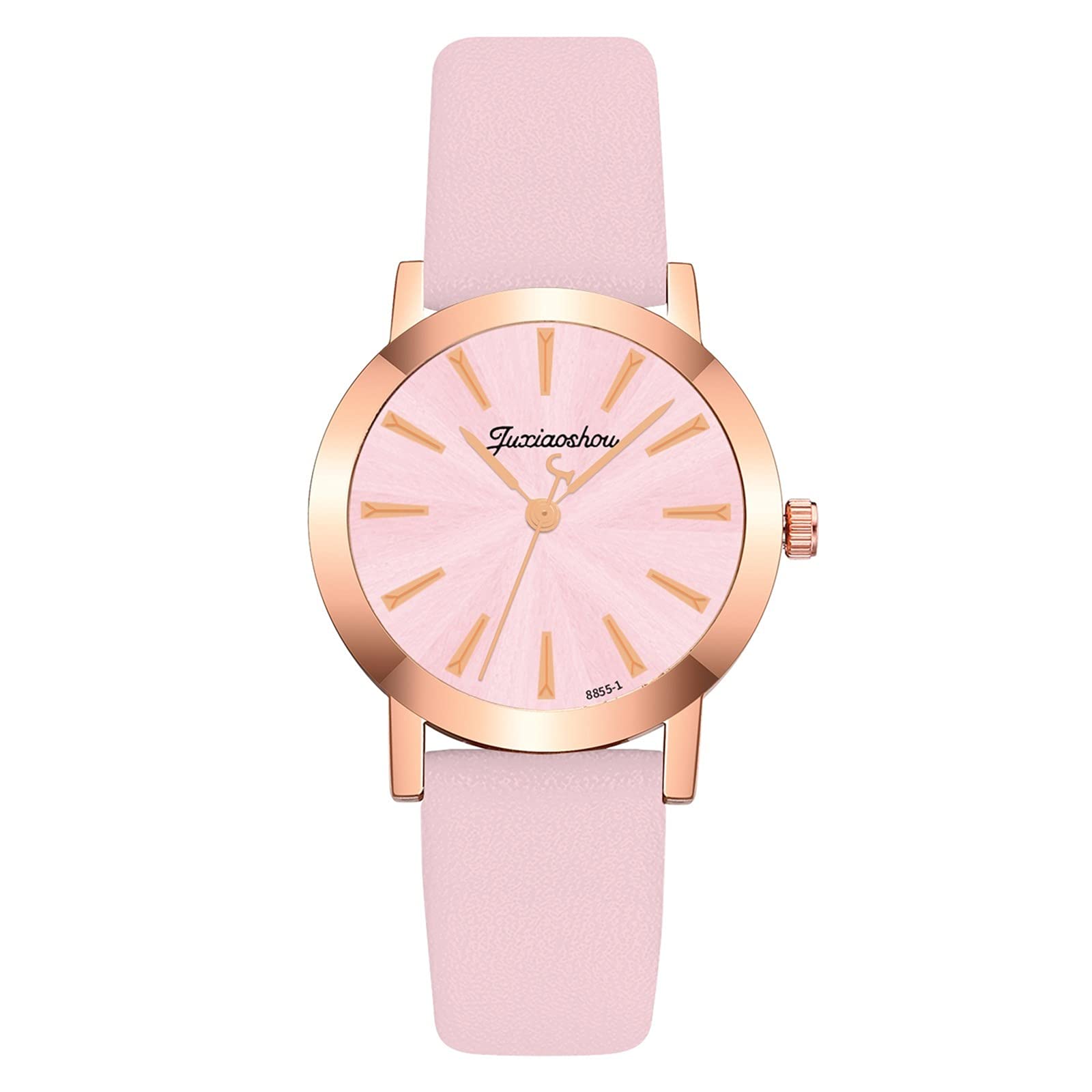 RrunsvWatches Under 20 Dollars Leather Watch Strap Simples Quartz Fashion Belt Watch Dial Women's Women's Three Needle Watch Women's Watch Watch Silver Watch with Light