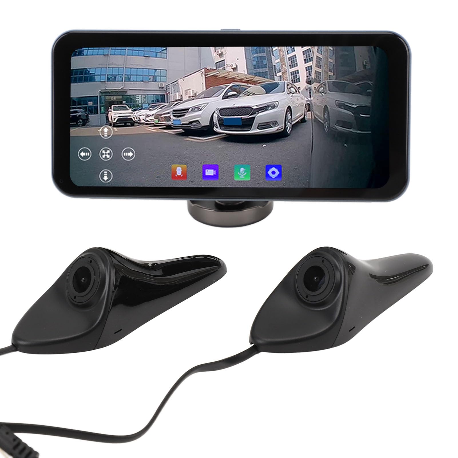 Tbest Pantalla Táctil para Coche, Cámara de Advertencia de Punto Ciego, Vista HD de 6,25 Pulgadas para una Conducción Segura, Asistencia de Visión Lateral Izquierda y Derecha