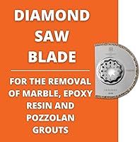 Vista 3 de Fein Starlock Diamond - Hoja de sierra segmentada para herramientas MultiMaster, extracción precisa de mármol, resina y lechada, diámetro de 2-15/16