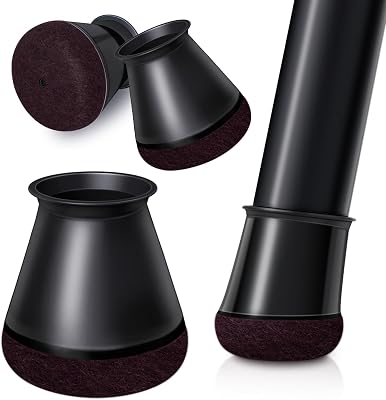 OCONDA 24 Pezzi Gommini per Sedie Rotondi Silicone，Nero Fit:14-20mm