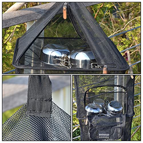BESPORTBLE Camping Net Seca 1Pc Enforcamento Dobrável Rack de Secagem Ao Ar Livre 4 Camadas Com Zípe