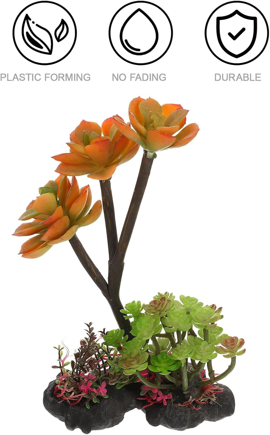 Aquarium Plastic Fish Tank Plants Artificial Landscaping Decor for Reptile and Betta Fish Tanks